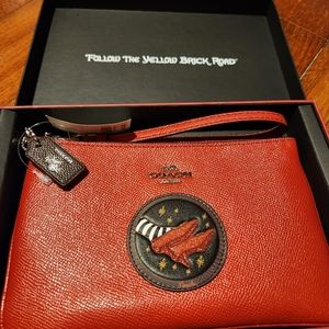 Limited edition coach x wizard of oz leather wristlet (brand new never used)